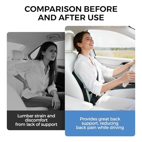 Ergonomic Memory Foam Lumbar Support Pillow for Car