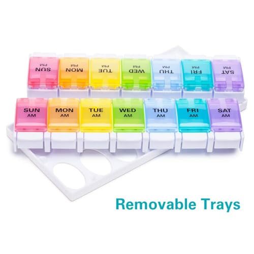 AM PM Weekly Pill Organizer 2 Times A Day