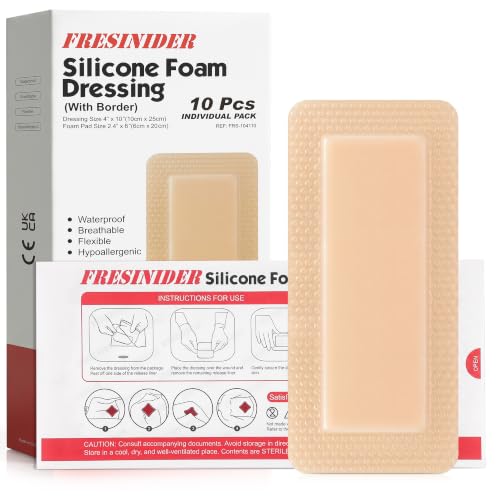 Silicone Foam Dressing 4” x 10” (10 Count)