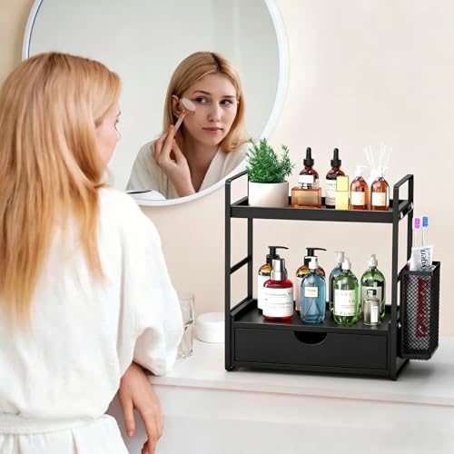 Bathroom Counter Organizer with Basket