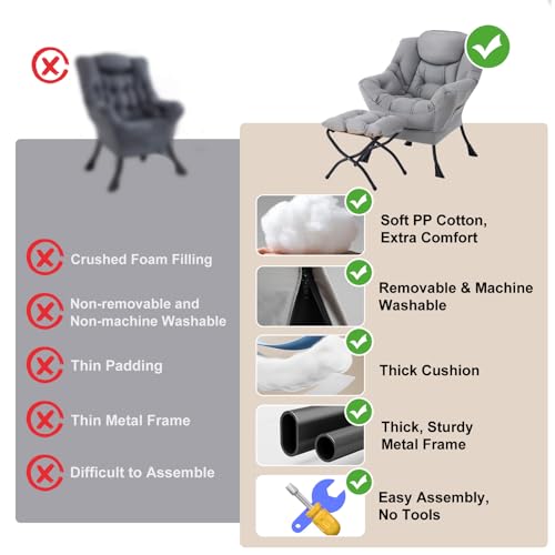 Lazy Chair with Ottoman