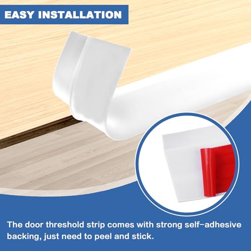 Vinyl Floor Transition Strip Self Adhesive Door Threshold Strip (10 Foot)