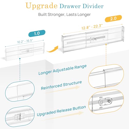 4" Regular Upgrade Drawer Dividers for Clothes (8 Count)