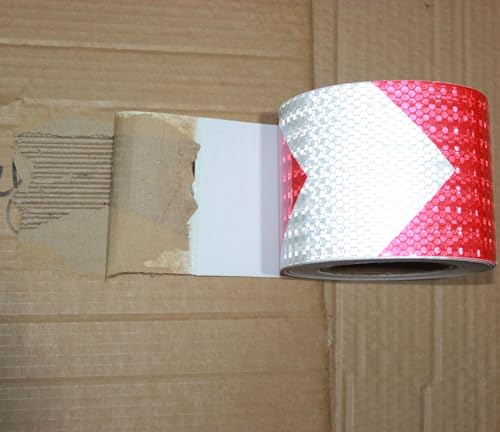 Reflective Tape Red and White 4 inch X 66 feet