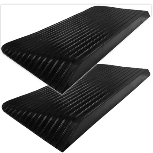 3" Rise Rubber Power Wheelchair Scooter Threshold Ramp (2 Count)