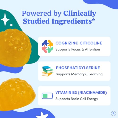 Teen Focus Gummies with Cognizin Citicoline (60 Count)