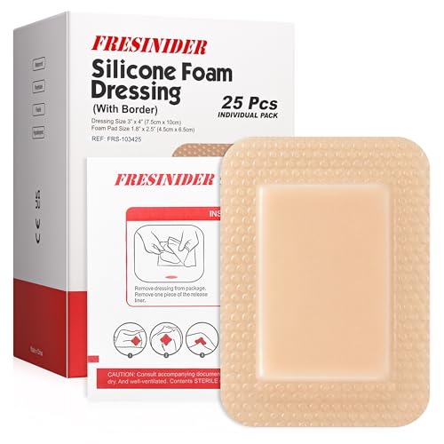 Silicone Foam Dressing 3" x 4" (25 Count)