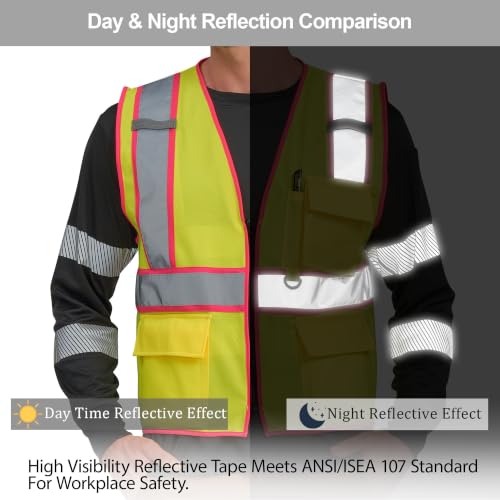Pink High Visibility Vest Custom Logo