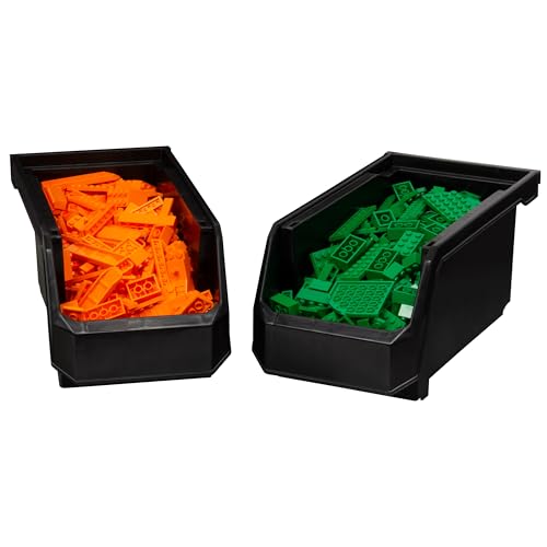 Medium Stackable Plastic Storage Bins (8 Count)