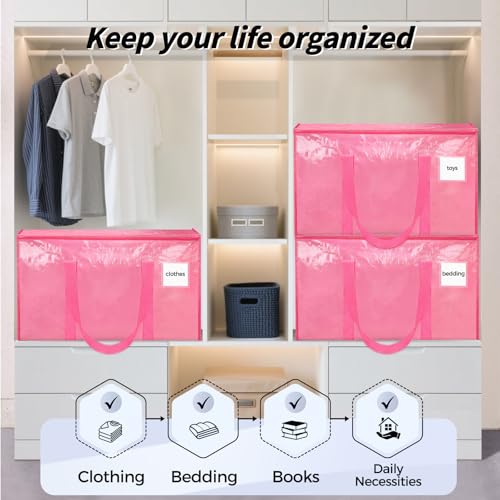 8 Pack Extra Large Clothes Storage Bins with Lids (8 Count)