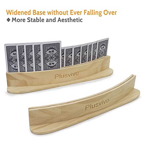 Set of 4 Curved Playing Cards Holders for Seniors Adults (4 Count)