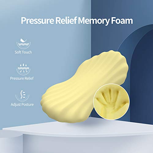 Adjustable Lumbar Support Pillow for Sleeping Memory Foam Back Support Pillow for Lower Back Pain Relief and Sleeping