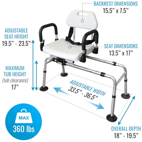 360 Max Comfort Swivel Shower Chair & Transfer Bench