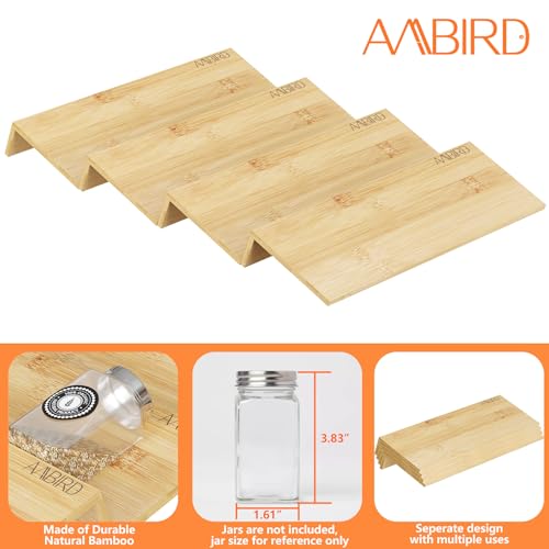 Bamboo Spice Drawer Organizer with Non (4 Count)