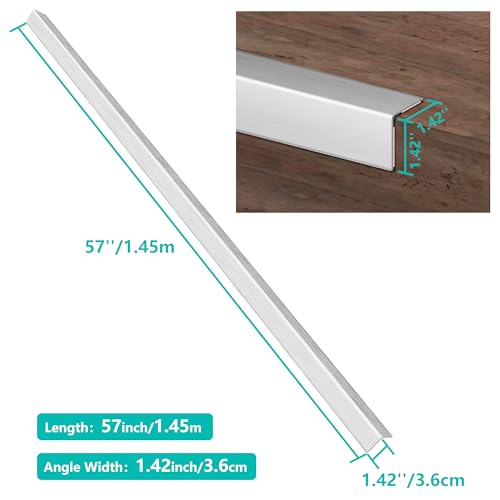 5pcs 57" L*1.42" W Aluminum Self (5 Count)