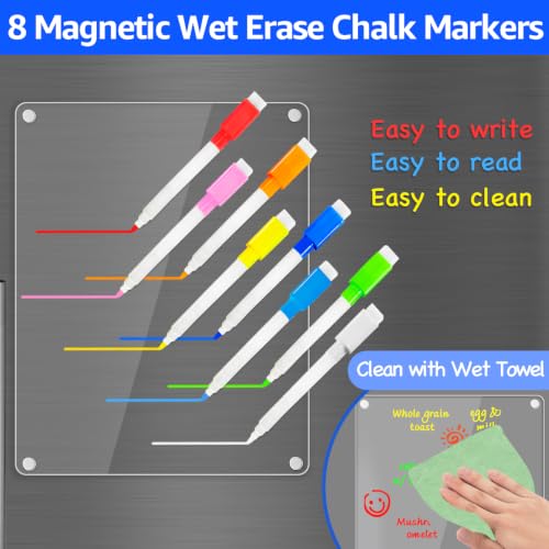 Acrylic Magnetic Whiteboard for Fridge (2 Count)