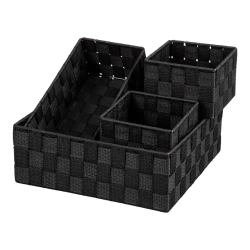 Woven Storage Basket Small Baskets for Organizing (4 Count)