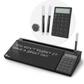 Glass Desk Whiteboard with Calculator 17x6 in