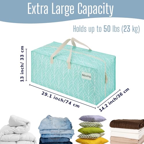 8 Pack Heavy Duty Moving Bags with Backpack Straps (8 Count)