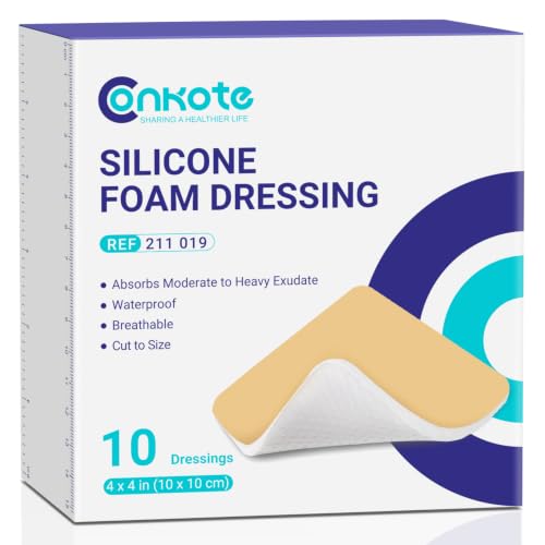 Silicone Foam Dressing Highly Absorbent 4"x4" (10 Count)