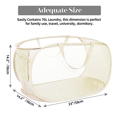 2 Pcs Durable Collapsible Laundry Baskets (2 Count)