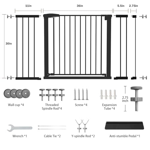 36 58" Extra Wide Baby Gate for Stairs