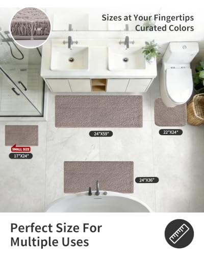 Camel Bathroom Rugs 70" × 24" Non Slip & Super AbsorbentExtra Thick Soft