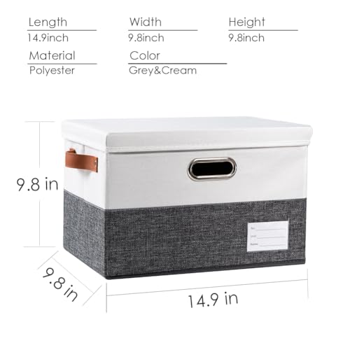 Foldable Storage Bins with Lids [3 (3 Count)