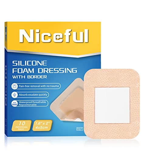 Silicone Foam Dressing 1.6"x2" 10 Count
