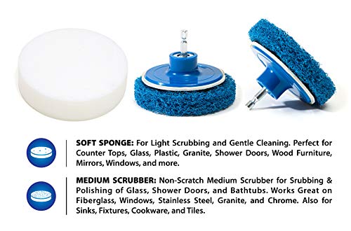 4 Piece Scrub Brush Power Drill Attachments