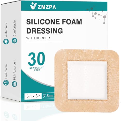Silicone Foam Dressing 3x3 Gentle Border (30 Count)