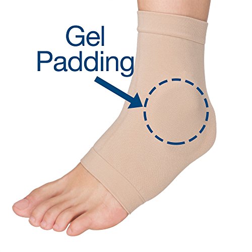 Ankle Bone Protection Socks Malleolar Sleeves with Gel Pads for Boots (2 Count)