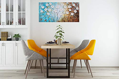 Artisan Crafted Three Dimensional White Floral Relief Wall Decor