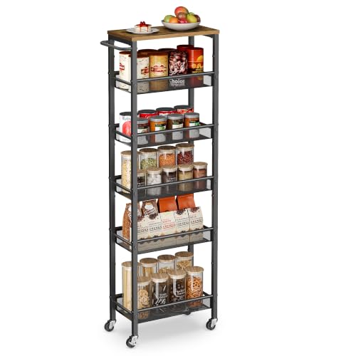 6 Tier Slim Rolling Storage Cart