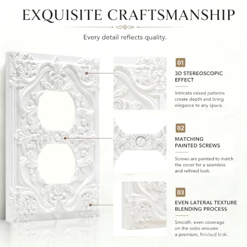 Victorian Floral Duplex Outlet Cover Plate