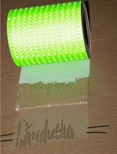 Green Reflective Tape Outdoor Waterproof 8 inch High Visibility Hazard Conspicuity Safety Industrial Marking Tape