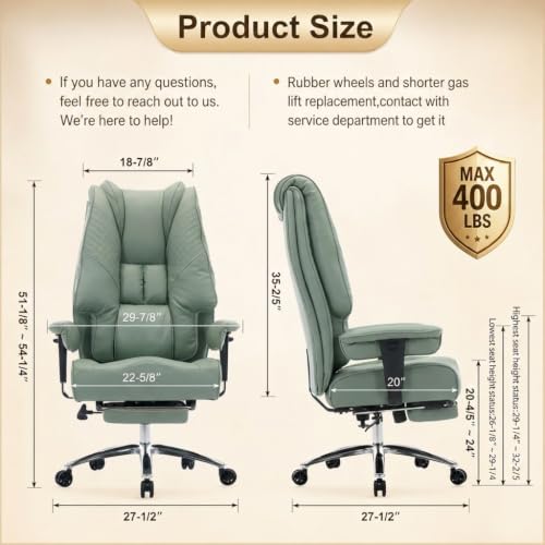 DJ.Wang Big and Tall Office Chair 400lbs