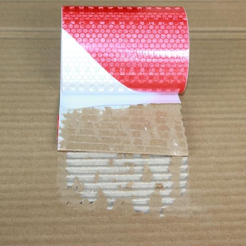 Reflective Tape Red and White 4 inch X 10 feet (10 Foot)