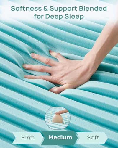 2IN Cooling Gel Memory Foam Mattress Topper Twin Size