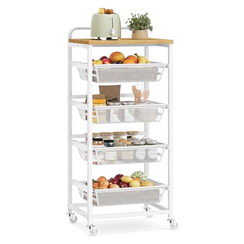 Storage Rolling Cart with Pull
