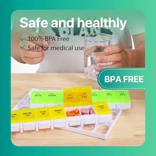 AM PM Weekly Pill Organizer 7 Day