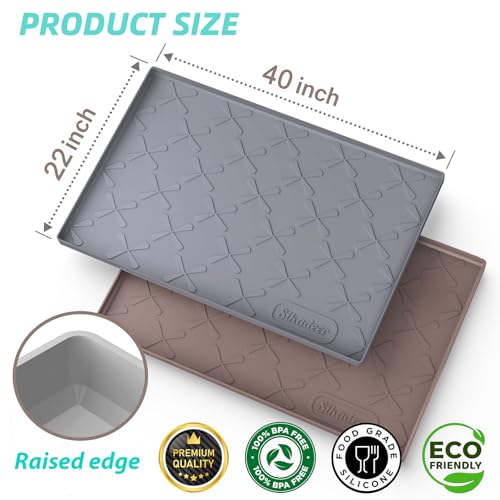 Waterproof Under Sink Mat 40" x 22" Silicone Mat Cabinet Protector