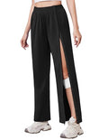 Tear Away Pants for Women Side Slit Snap Post Surgery Sweatpants
