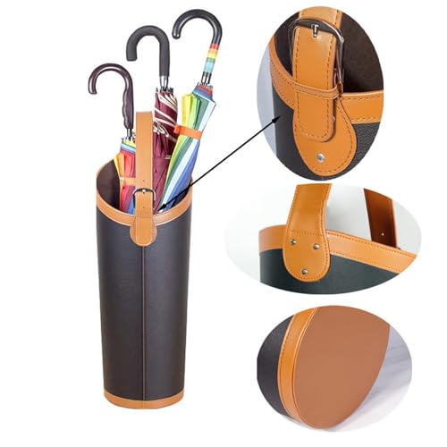 Indoor Entryway leather Umbrella bucket
