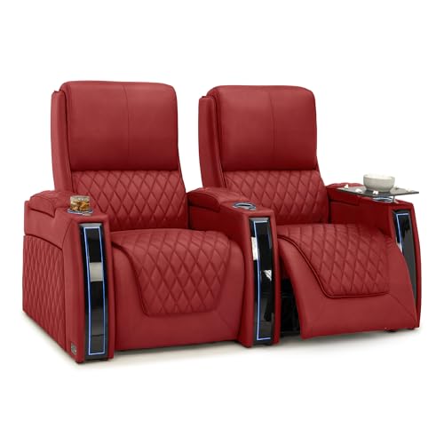 Apex Home Theater Seating Red Row of 2