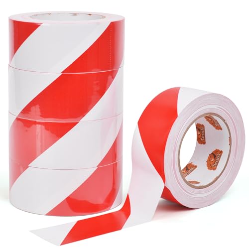 Hazard Caution Tape White Red 2inch x 150 Feet
