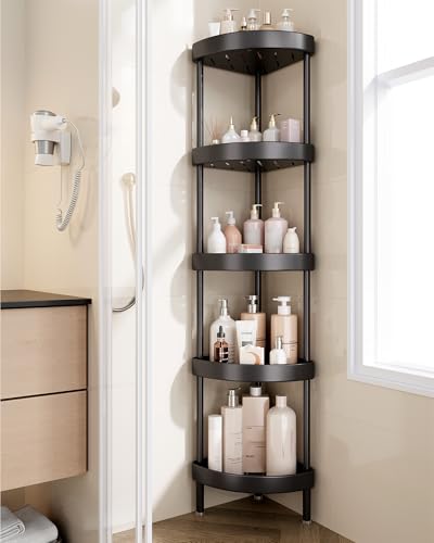 5 Tier Aluminum Corner Shower Caddy Standing Rustproof