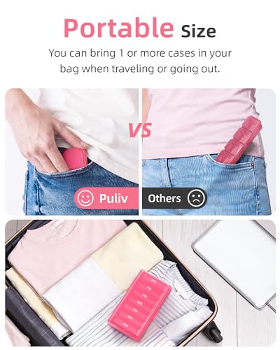 Weekly Pill Organizer with Large Capacity (7 Count)