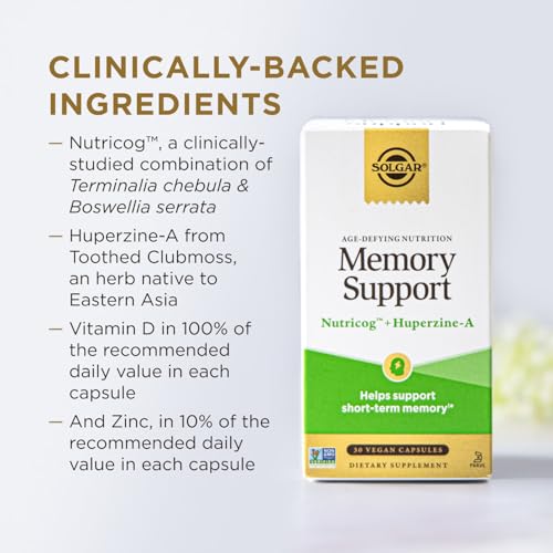 Memory Support Brain Dietary Supplement for Memory and Focus (30 Count)