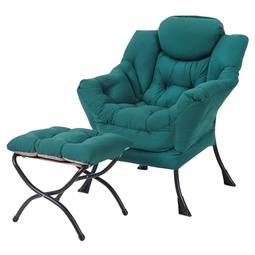 Modern Lazy Chair with Ottoman